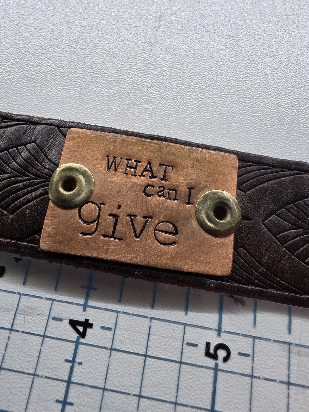 Handcrafted Upcycled Leather Bracelet | Perfect Stocking Stuffer | Approx 9"